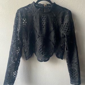 Lulu’s Lacy Mock Turtleneck